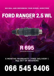 Ford Ranger 2.5 Wl Diesel Injectors For Sale On Exchange With Warranty