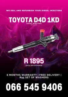 Toyota D4d 1kd Diesel Injectors For Sale On Exchange With Warranty