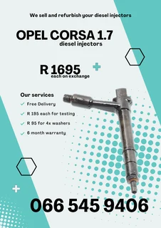 Opel Corsa 1.7 Diesel Injectors For Sale On Exchange With Warranty