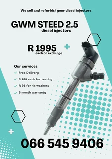 Gwm Steed 2.5 Diesel Injectors For Sale On Exchange With Warranty