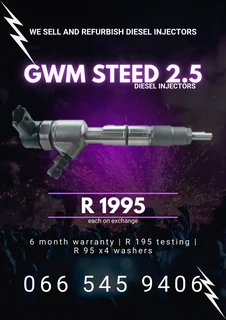 Gwm 2.5 Diesel Injectors For Sale On Exchange With Warranty