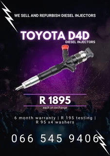 Toyota D4d Diesel Injectors For Sale On Exchange With Warranty