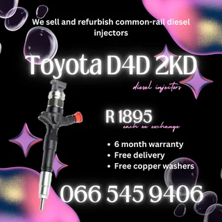 Toyota D4d 2kd Diesel Injectors For Sale On Exchange With Warranty