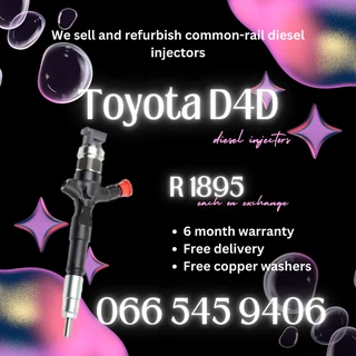Toyota D4d Diesel Injectors For Sale On Exchange With Warranty