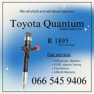 Toyota Quantum Diesel Injectors For Sale On Exchange With Warranty