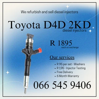 Toyota 2kd Diesel Injectors For Sale On Exchange With Warranty