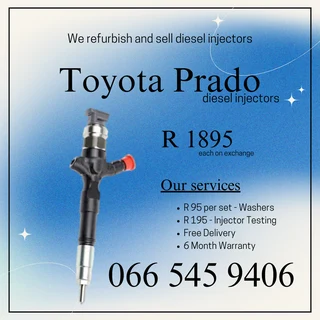 TOYOTA PRADO DIESEL INJECTORS FOR SALE ON EXCHANGE WITH WARRANTY