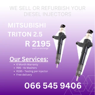 Mitsubishi Triton 2.5 Diesel Injectors For Sale On Exchange With Warranty