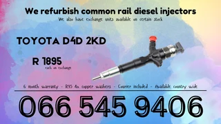 Toyota 2kd Diesel Injectors For Sale On Exchange With Warranty