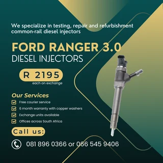 Ford Ranger 3.0 Tdci Diesel Injectors For Sale
