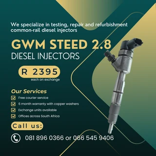 Gwm Steed 2.8 Diesel Injectors With Warranty