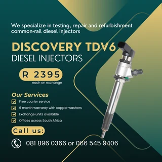 Discovery Tdv6 Diesel Injectors With Warranty