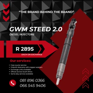 Gwm Steed 2.0 Diesel Injectors For Sale With Warranty