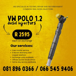 Volkswagen Polo 1.2 Bluemotion Diesle Injectors For Sale