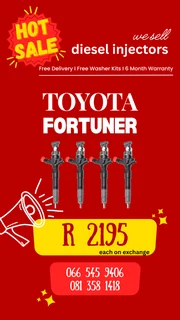 Toyota Fortuner Diesel Injectors For Sale On Exchange