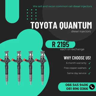 Toyota Quantum Diesel Injectors For Sale On Exchange