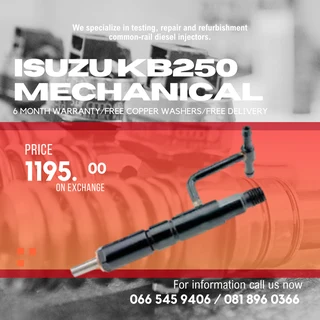 Isuzu Kb250 Mechanical Diesel Injectors For Sale On Exchange