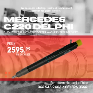Mercedes Benz C220 Delphi Diesel Injectors For Sale On Exchange With Warranty