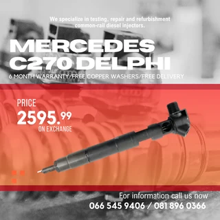 Mercedes Benz C270 Delphi Diesel Injectors For Sale On Exchange With Warranty