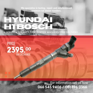 Hyundai H1 Bosch Diesel Injectors For Sale On Exchange With Warranty