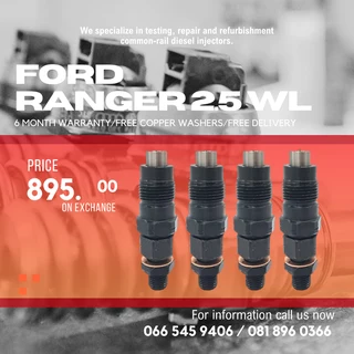Ford Ranger 2.5 Wl Diesel Injectors For Sale On Exchange With Warranty