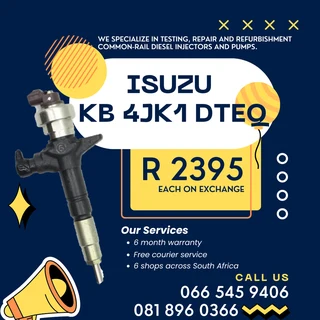 Isuzu 4jk1 Kb Dteq Dmax Diesel Injectors With Warranty