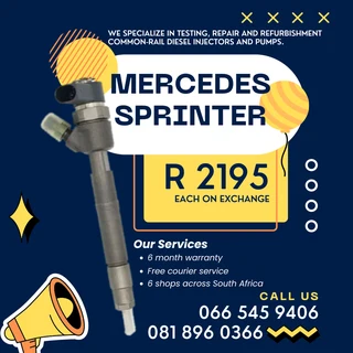 Mercedes Benz Sprinter Diesel Injectors With Warranty