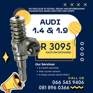 Audi 1.4 & 1.9 Diesel Injectors With Warranty