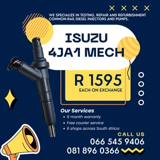 Isuzu Kb250 Mechanical 4ja1 Diesel Injectors With Warranty