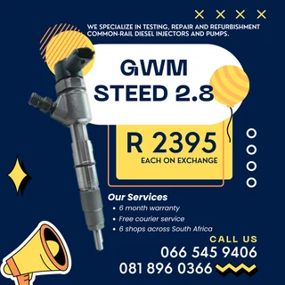 Gwm Steed 2.8 Diesel Injectors With Warranty