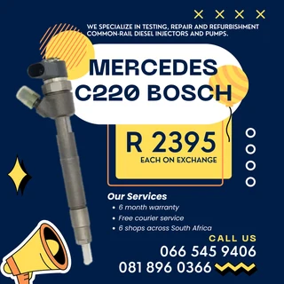 Mercedes Benz C220 Bosch Diesel Injectors With Warranty