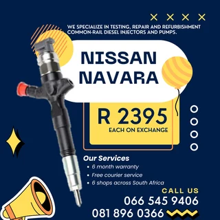 Nissan Navara Diesel Injectors With Warranty