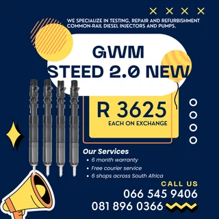 Gwm Steed 2.0 New Diesel Injectors With Warranty