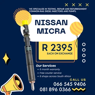 Nissan Micra Diesel Injectors With Warranty