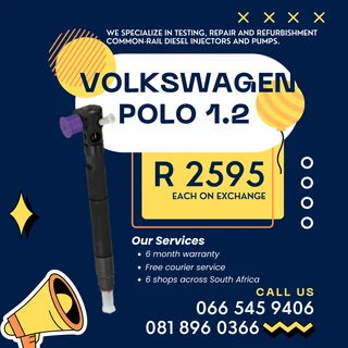 Volkswagen Polo 1.2 Bluemotion Diesel Injectors With Warranty