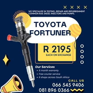 Toyota Fortuner Diesel Injectors With Warranty