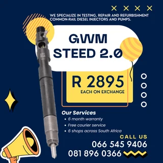 Gwm Steed 2.0 Diesel Injectors With Warranty