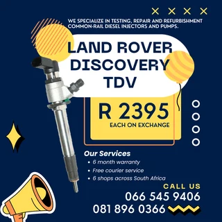Landrover Discovery Tdv Diesel Injectors With Warranty