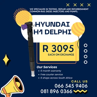 Hyundai H1 Delphi Diesel Injectors With Warranty