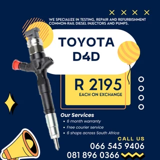 Toyota D4d Diesel Injectors With Warranty