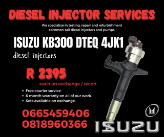 Isuzu Kb300 Dteq 4jk1 Diesel Injectors With Warranty