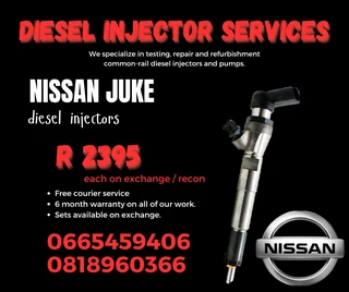 Nissan Juke Diesel Injectors With Warranty
