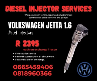 Volkswagen Jetta 1.6 Diesel Injectors With Warranty