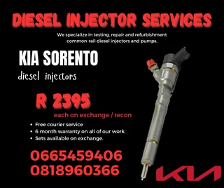 Kia Sorento Diesel Injectors With Warranty