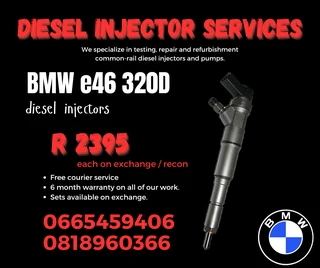 Bmw E46 320d Diesel Injectors With Warranty