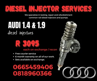 Audi 1.4 & 1.9 Diesel Injectors With Warranty
