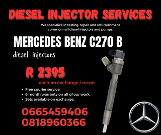 Mercedes Benz C270 Bosch Diesel Injectors With Warranty