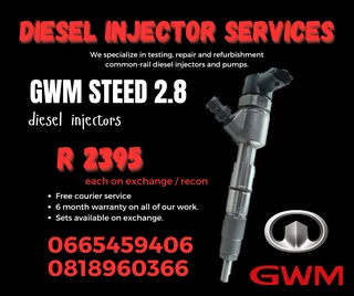 Gwm Steed 2.8 Diesel Injectors With Warranty