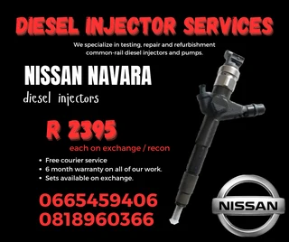 Nissan Navara Diesel Injectors With Warranty