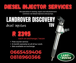 Landrover Discovery Tdv Diesel Injectors With Warranty